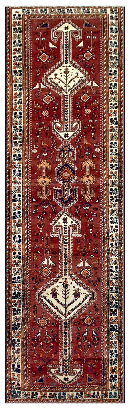 Persian Abadeh Wool - 3.88 x 1.17